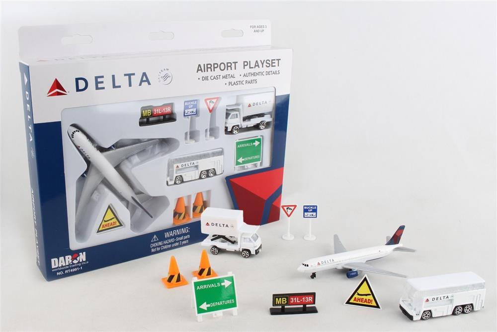 Airplane Playset - 4 Airlines Delta