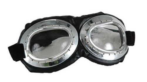 Aviator Costume Goggles Silver/Black