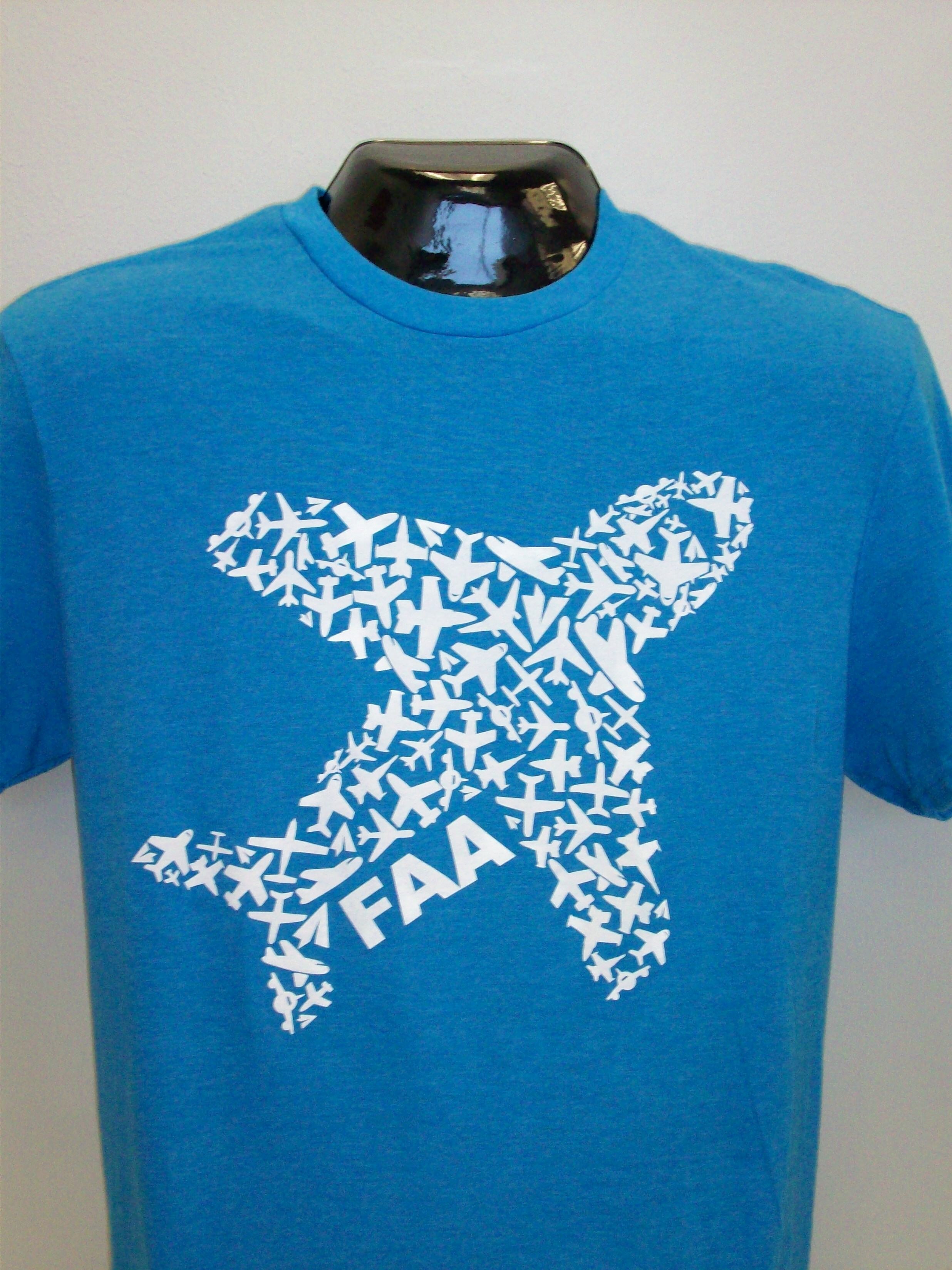 T-shirt FAA Adult Airplane - Turquoise