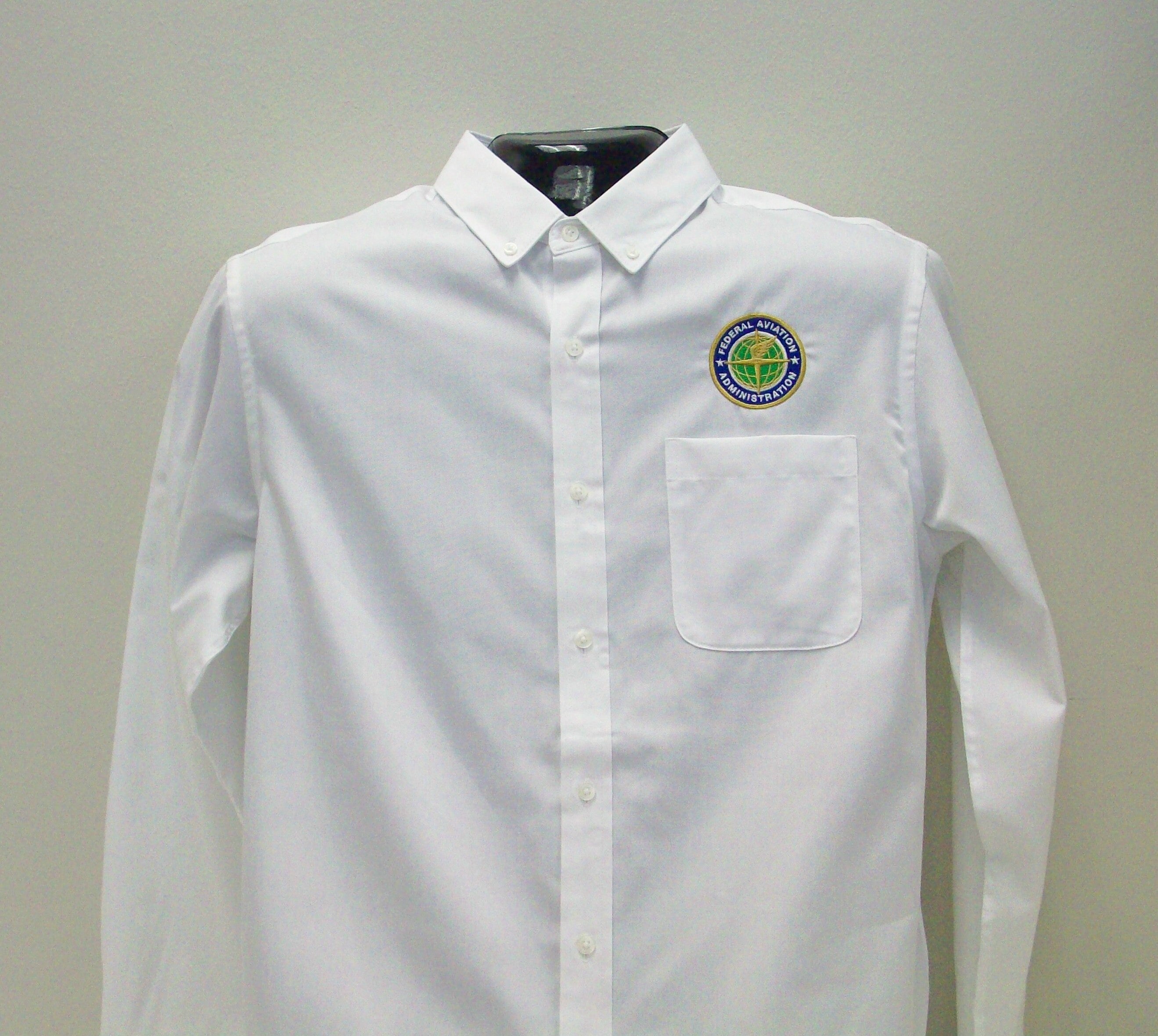Dress Shirt Long Sleeve FAA Easy Care Full Color Seal