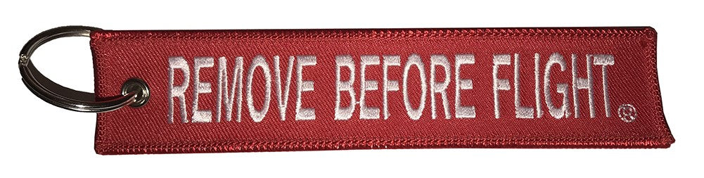 Embroidered Keychain Remove Before Flight