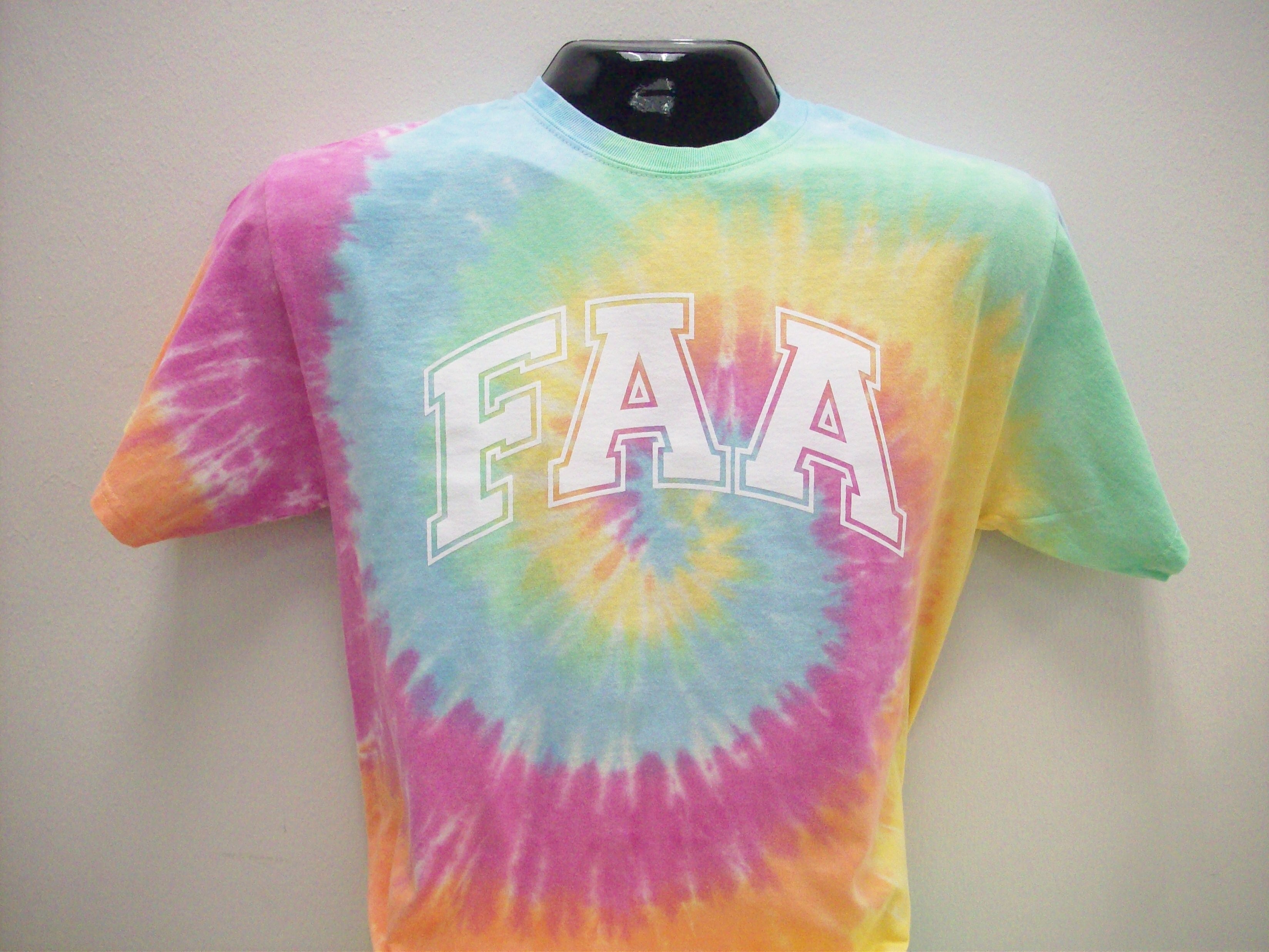 Ladies T-shirt FAA Tie Dye Rainbow Blast