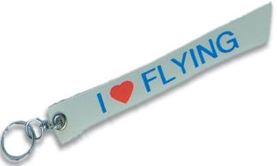 Ribbon Keychain I Love Flying