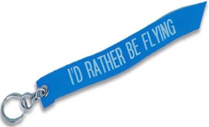 Ribbon Keychain I'd Rather Be Flying