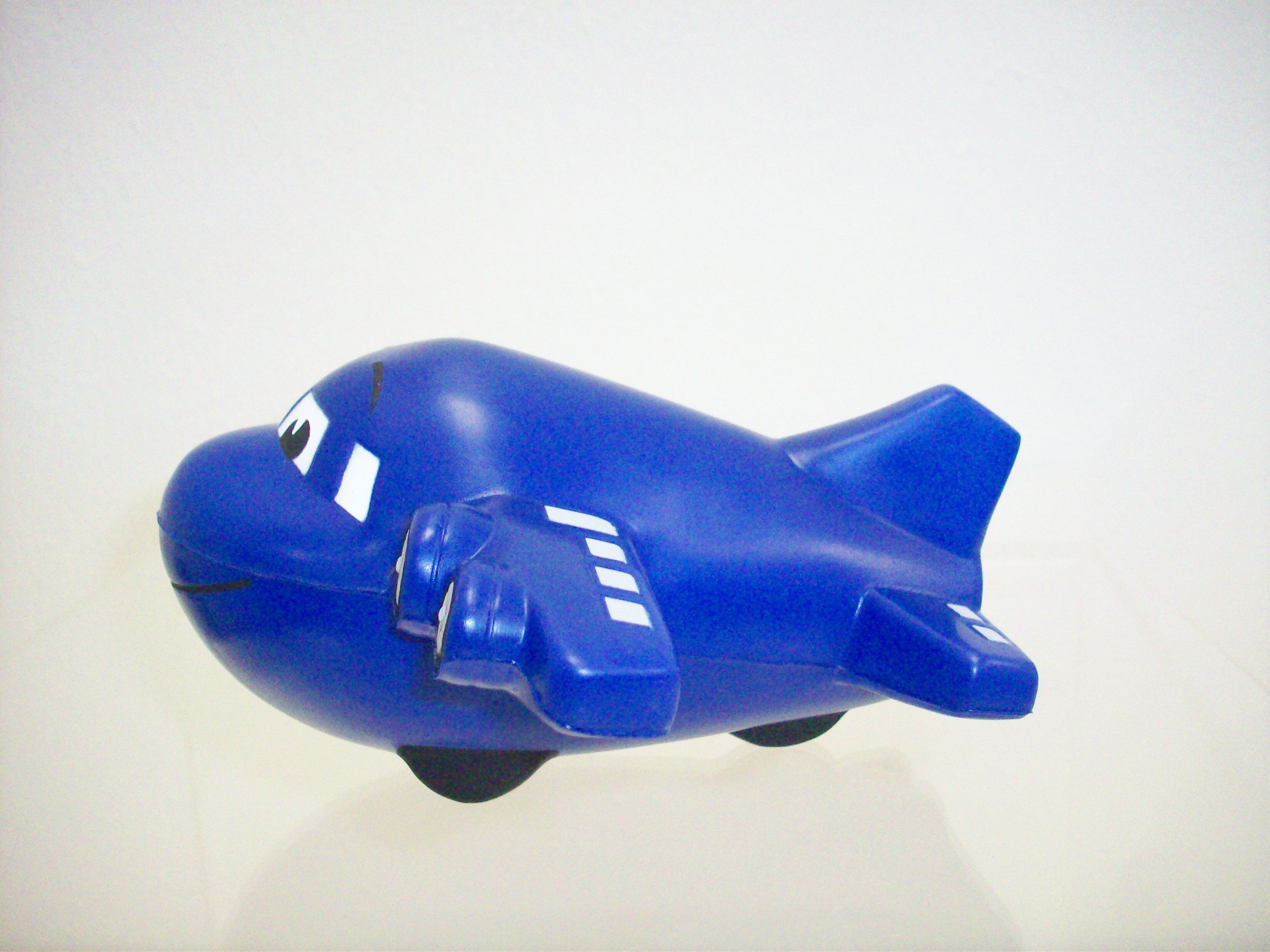 Stress Reliever Smiley Airplane Blue Side