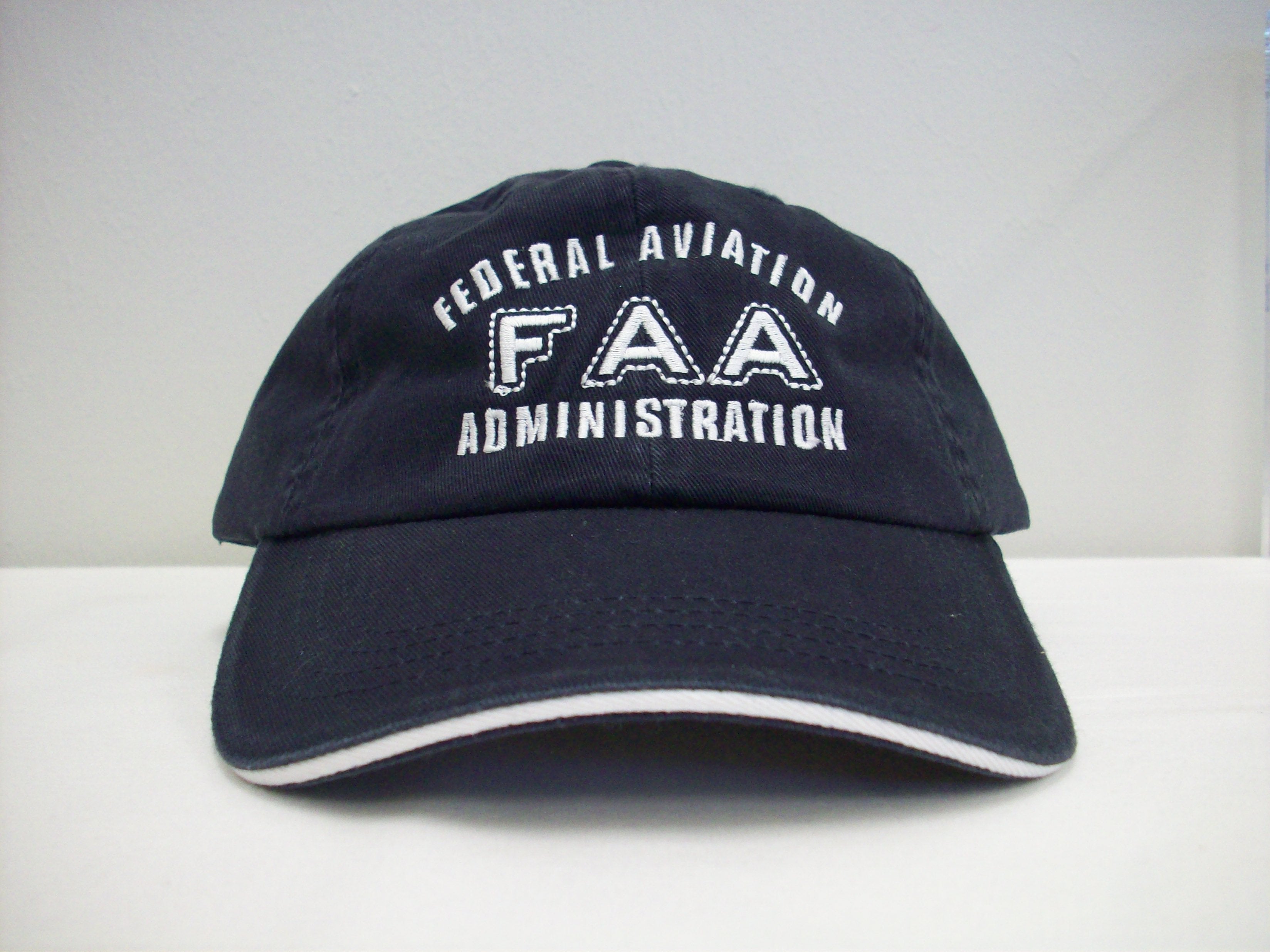 Cap FAA Stencil Letter - Navy/White
