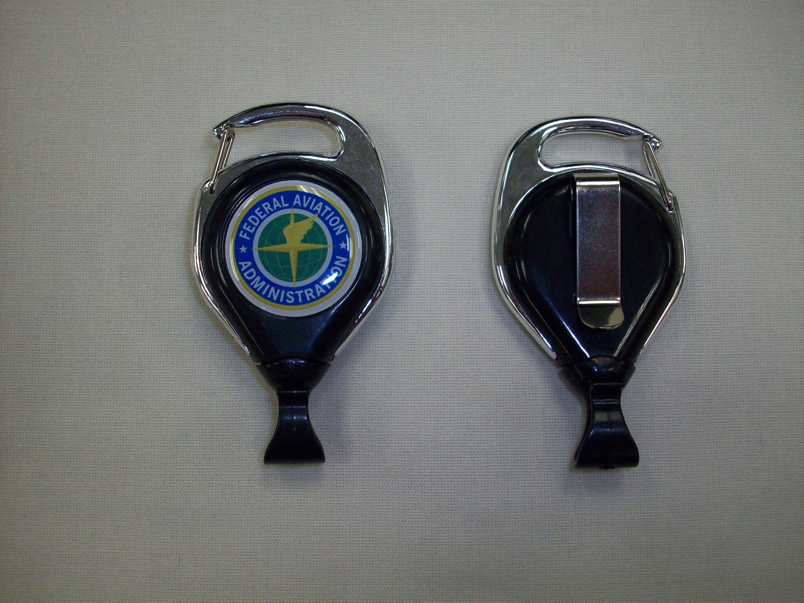 ID Badge Reel FAA Secure Carabiner