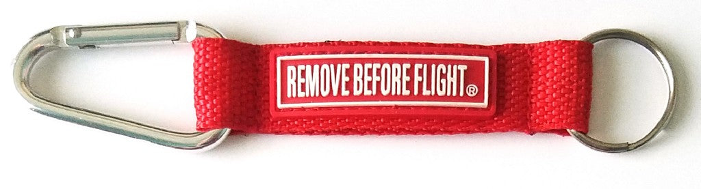 Remove Before Flight Keychain with Carabiner