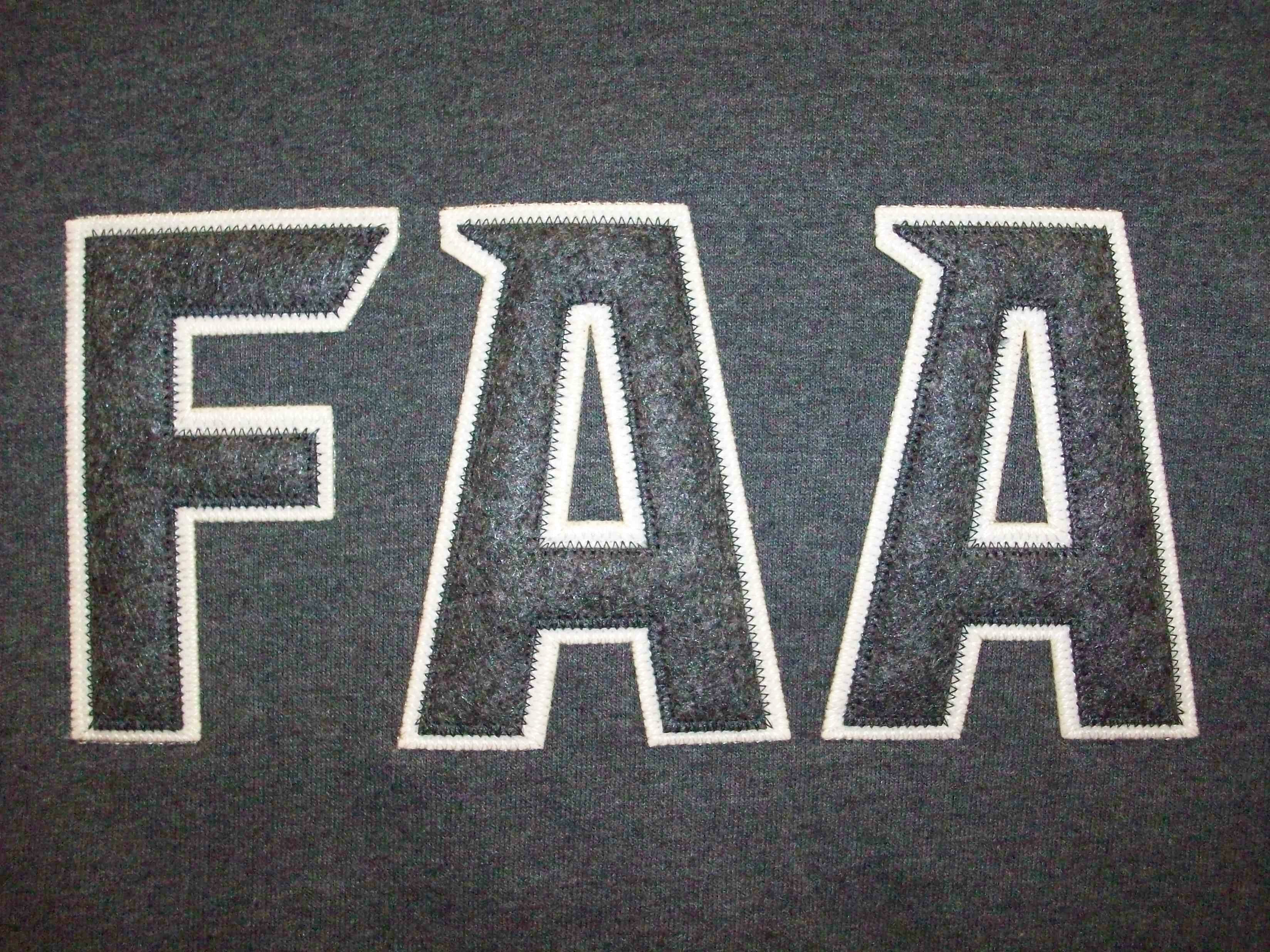 Sweatshirt FAA Hooded with Tackle Twill Letters