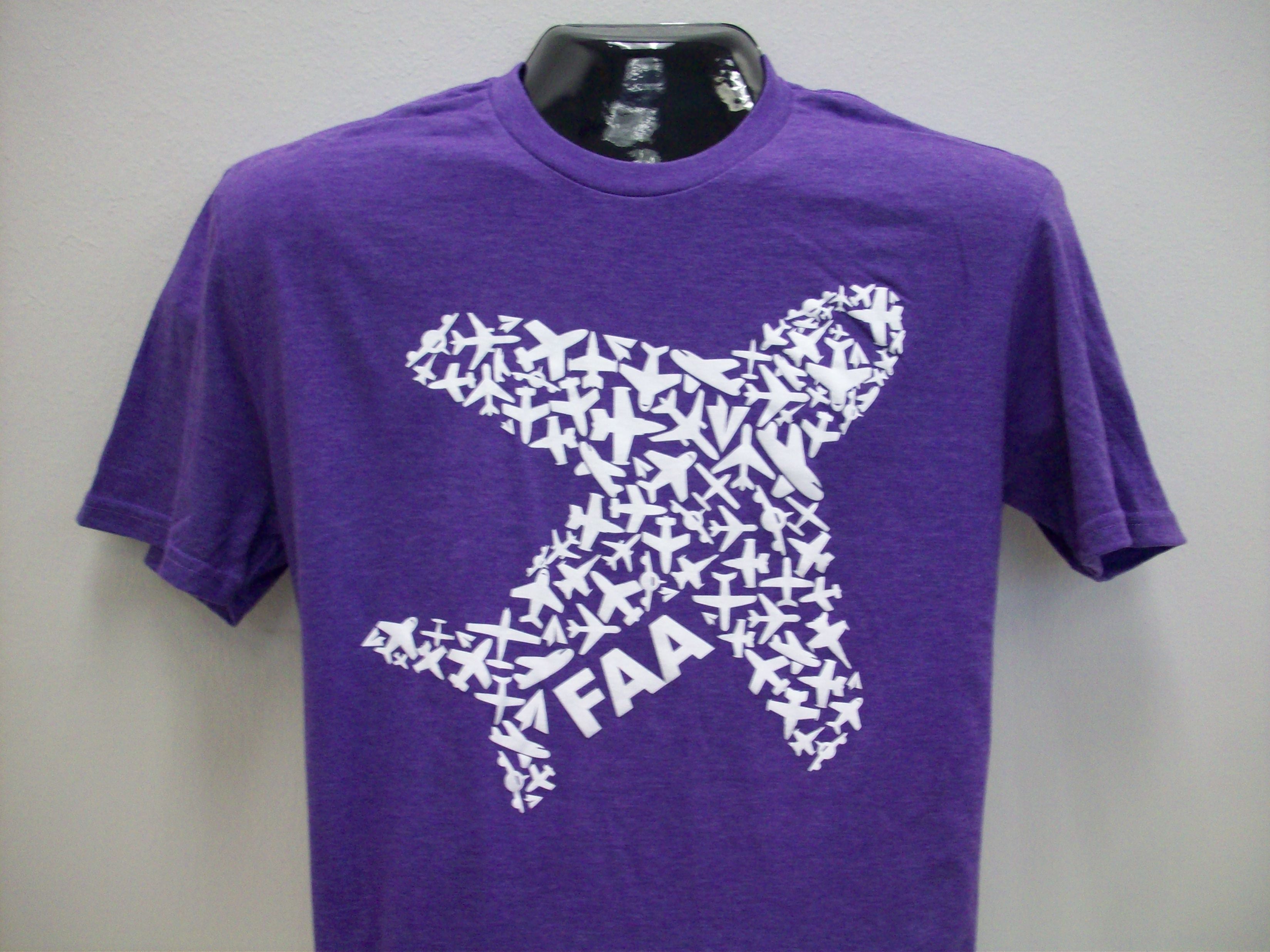 T-shirt FAA Adult Airplane - Purple