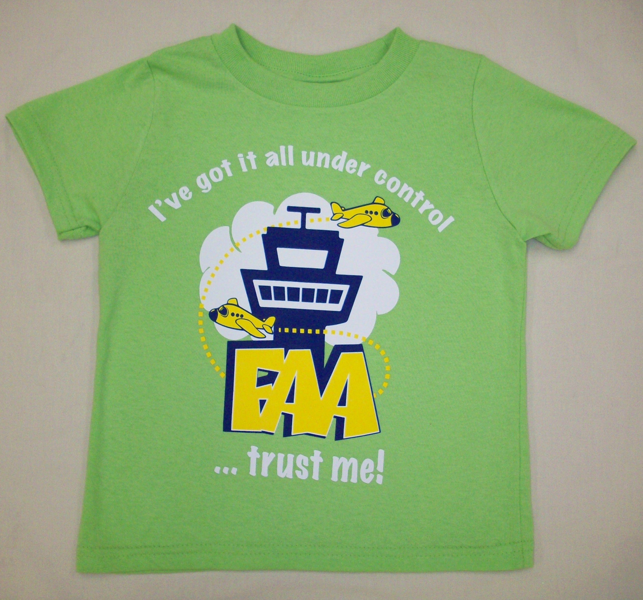 Toddler T-Shirt FAA Control Tower - Lime